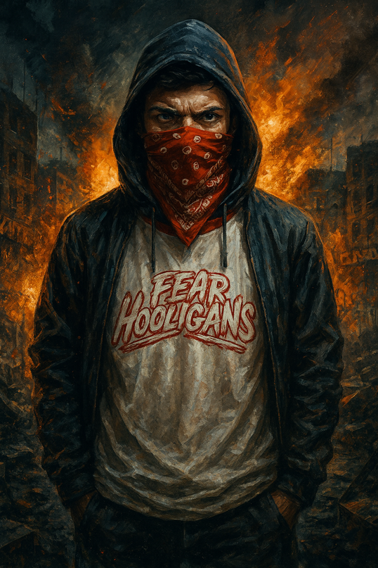Camiseta Fear Hooligans – Bicolor Raglán Sublimatumundo24 Camiseta Fear Hooligans – Bicolor Raglán