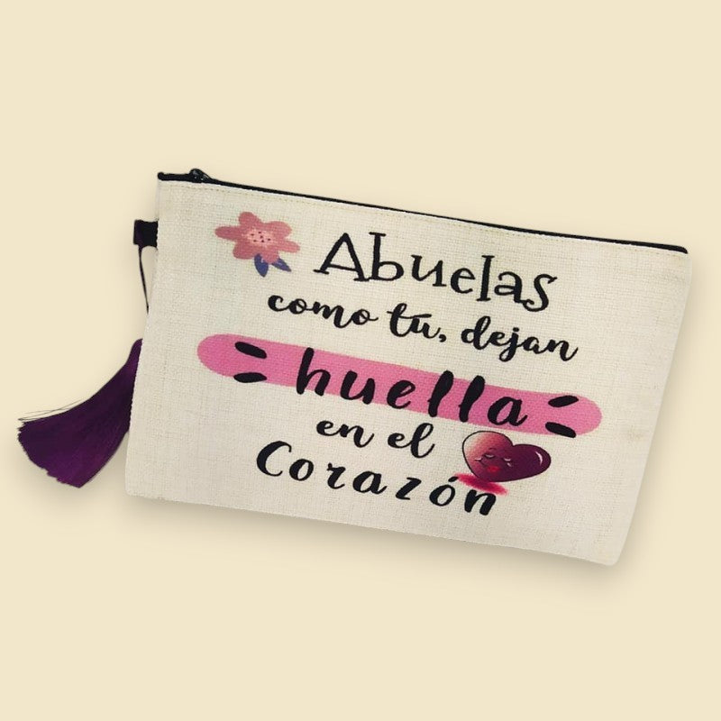 Estuches de tejido símil lino personalizados