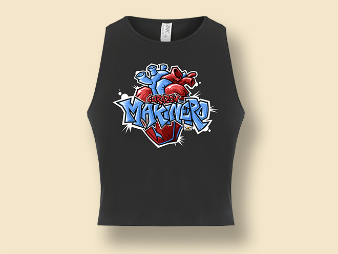 Camiseta tirantes logo central corazon makinero Sublimatumundo24 Camiseta tirantes logo central corazon makinero
