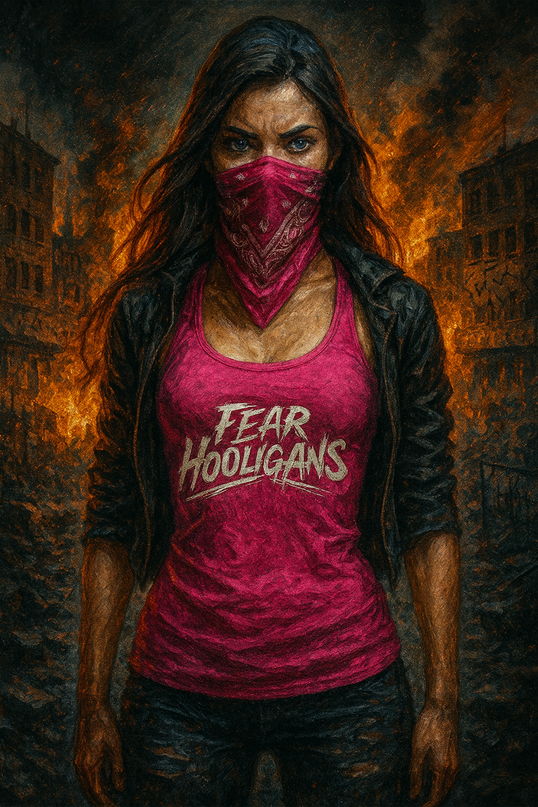 Camiseta tirantes rosa fear hooligans Sublimatumundo24 Camiseta tirantes rosa fear hooligans