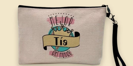 Estuches de tejido símil lino personalizados