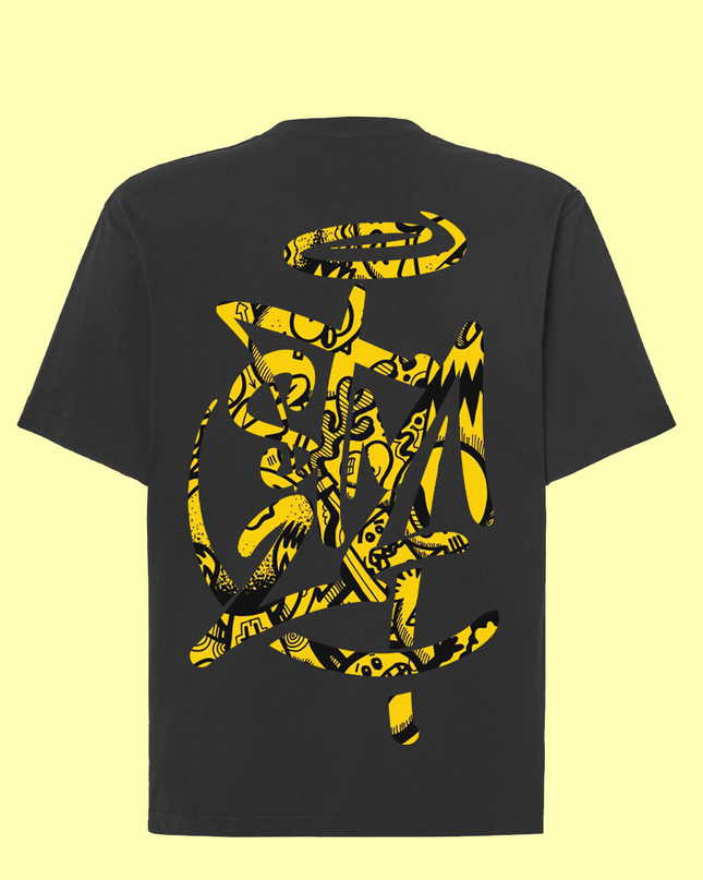 Camiseta Oversize STM24 Yellou/black Sublimatumundo24 Camiseta Oversize STM24 Yellou/black