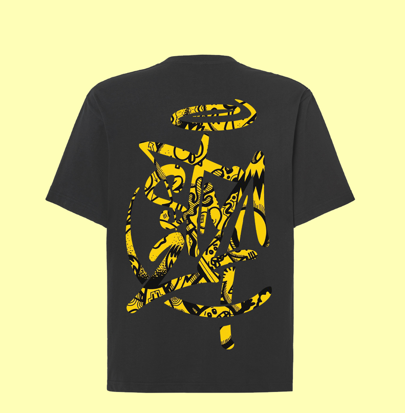 Camiseta Oversize STM24 Yellou/black Sublimatumundo24 Camiseta Oversize STM24 Yellou/black