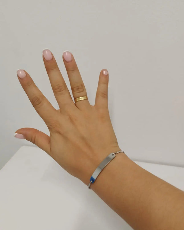 Pulseras medalla rectangular para grabado láser Sublimatumundo24