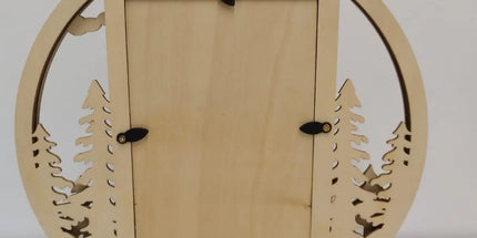 Marco de Madera Redondo Blanco con Decoración Navideña - Sublimatumundo24