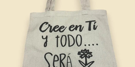 Bolsas tote asas largas algodón natural Sublimatumundo24 Bolsas tote asas largas algodón natural