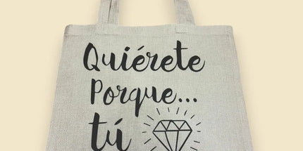 Bolsas tote asas largas algodón natural Sublimatumundo24 Bolsas tote asas largas algodón natural