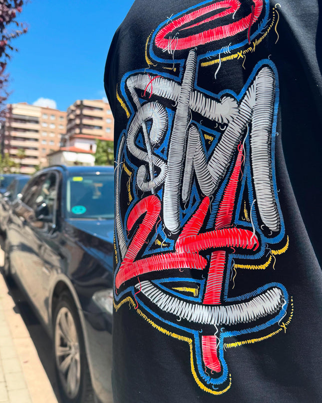 Camiseta oversize STM24 Logo efecto bordado Sublimatumundo24 Camiseta oversize STM24 Logo efecto bordado