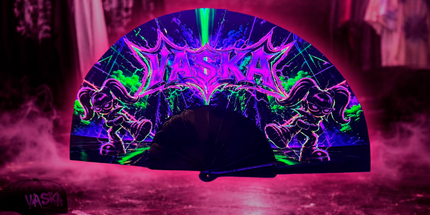 ABANICO VASKA NEON RAVE EDITION Sublimatumundo24 ABANICO VASKA NEON RAVE EDITION