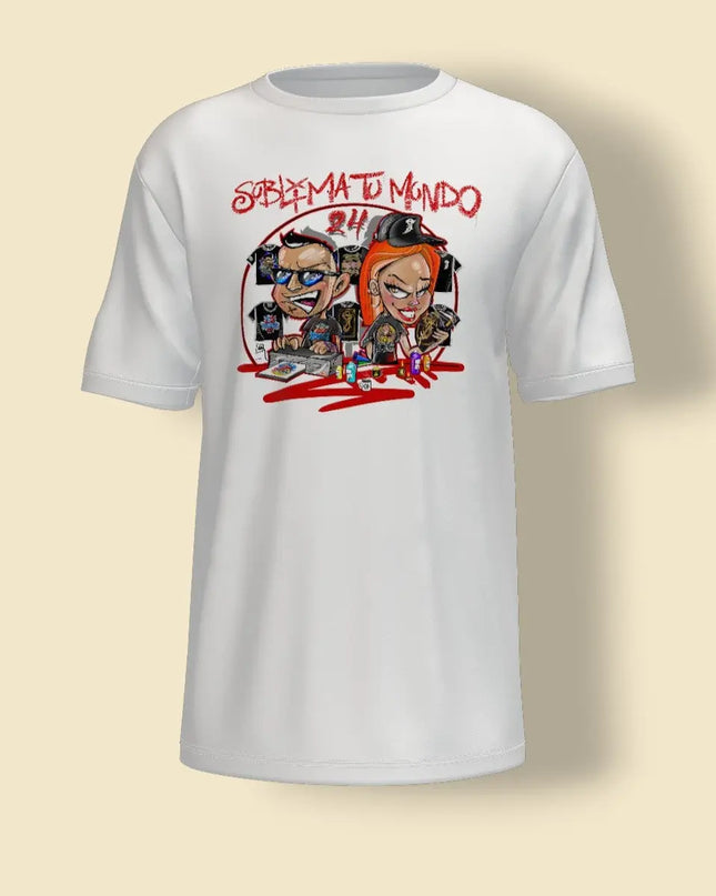 Camiseta sublimatumundo24 logo caricatura rojo Sublimatumundo24 Camiseta sublimatumundo24 logo caricatura rojo