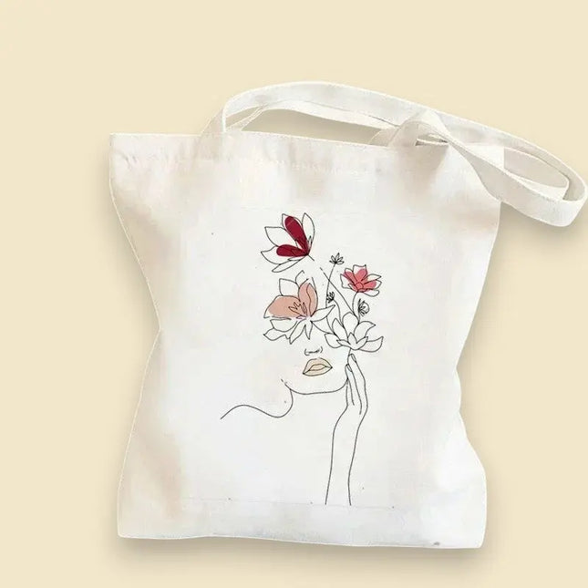 Bolsas tote asas largas algodón natural Sublimatumundo24 Bolsas tote asas largas algodón natural