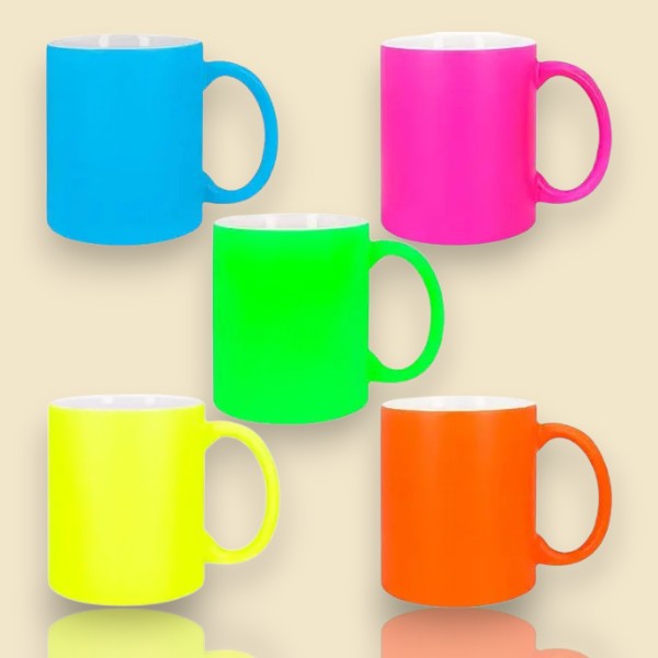 Taza personalizada: color neón mate
