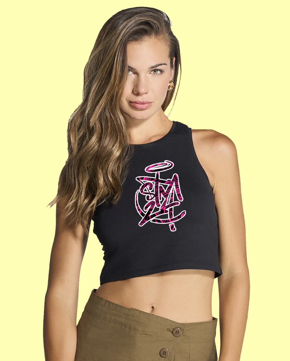 Top corto de mujer STM24 Sublimatumundo24 Top corto de mujer STM24
